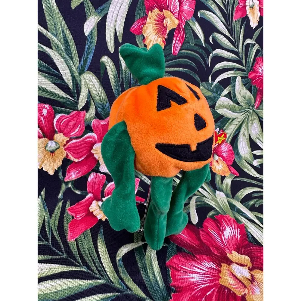 Vintage 1998 Ty Beanie Baby Pumpkin Halloween  Retired